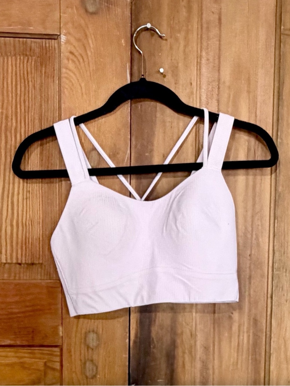 lululemon athletica Light Pink Ribbed Sports Bra